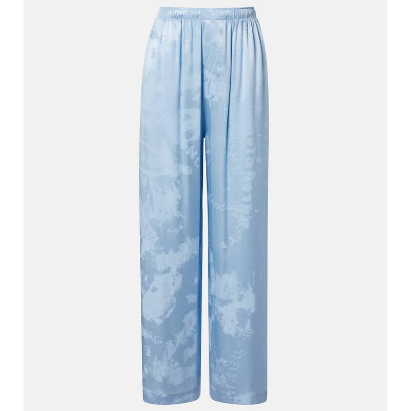 Balenciaga Silk satin wide-leg pants
