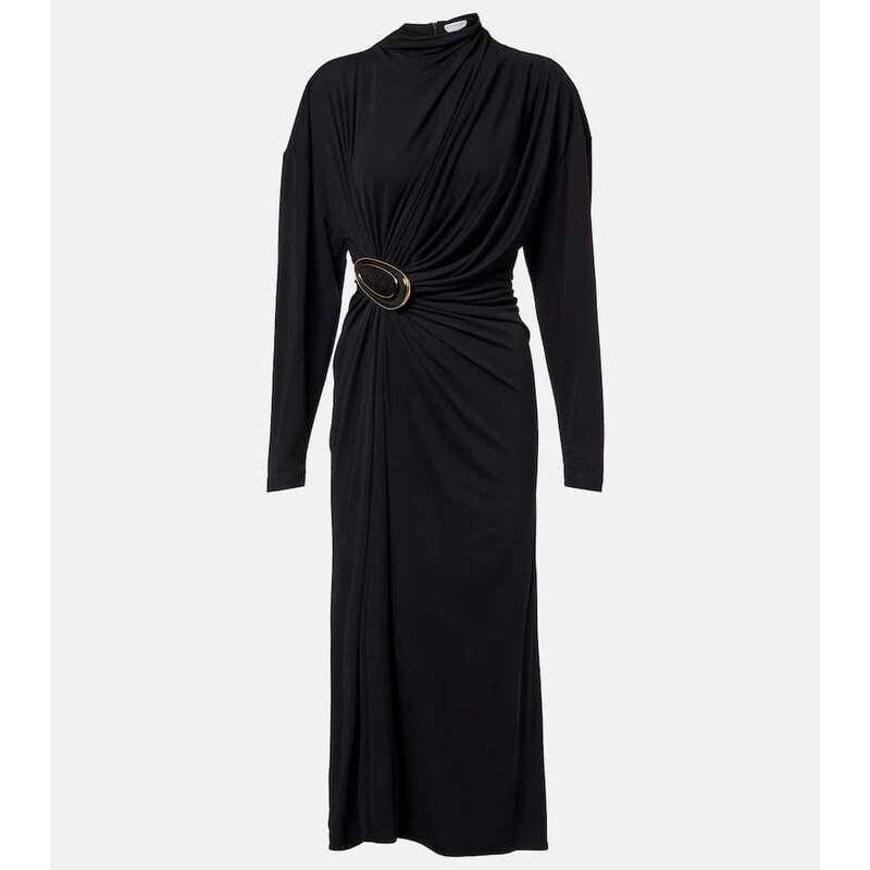 Bottega Veneta Gathered crÃªpe jersey midi dress