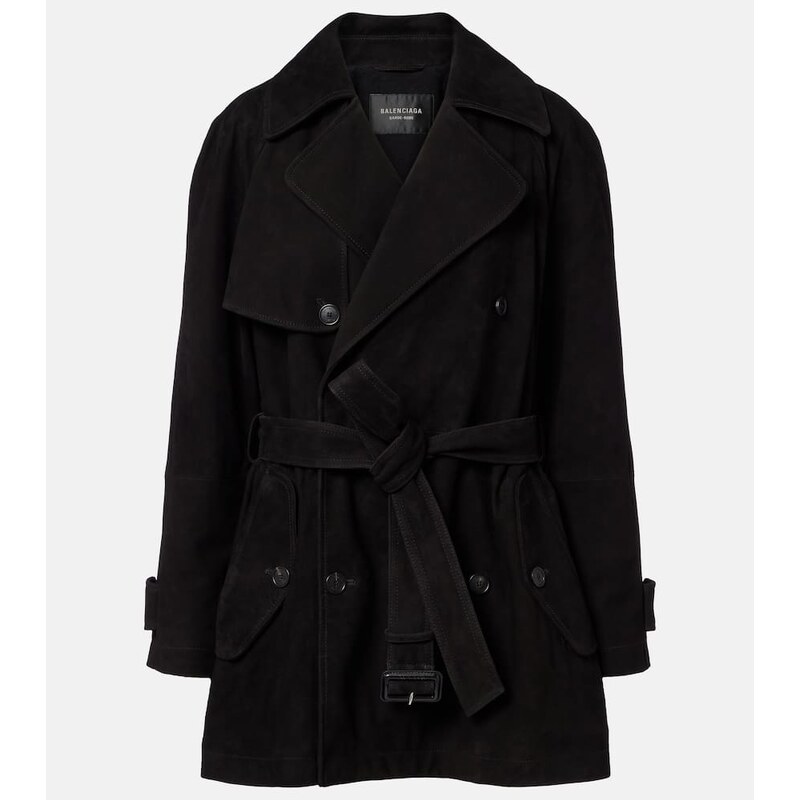 Balenciaga Suede trench coat