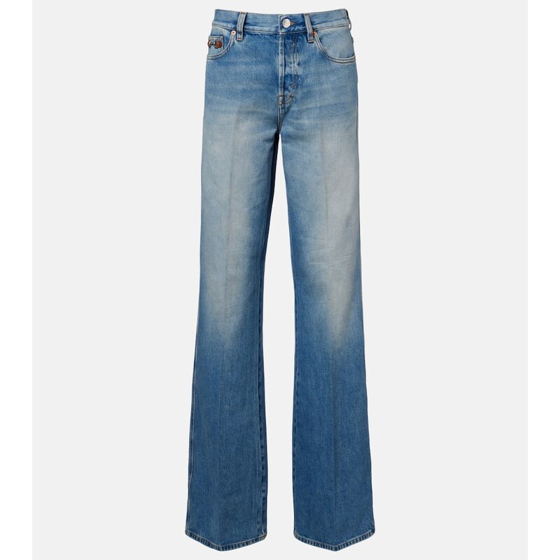 Gucci Horsebit mid-rise flared jeans