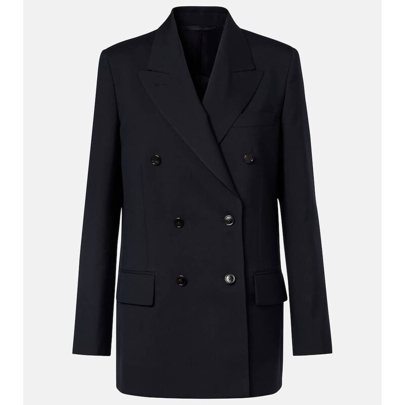 Gucci Wool mélange blejzr pro ženy v modré a červené barvě
