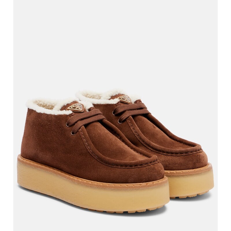 Prada Suede platform desert boots