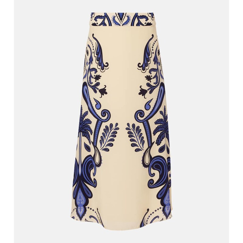 Johanna Ortiz Paisley silk maxi skirt