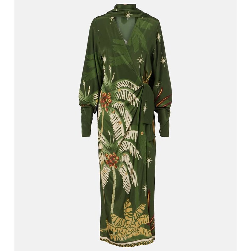Johanna Ortiz Printed silk midi dress