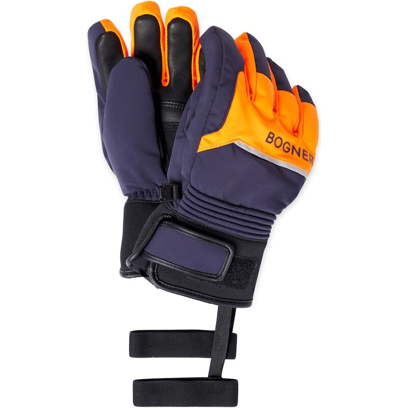 Bogner Kids Logo leather-trimmed ski gloves
