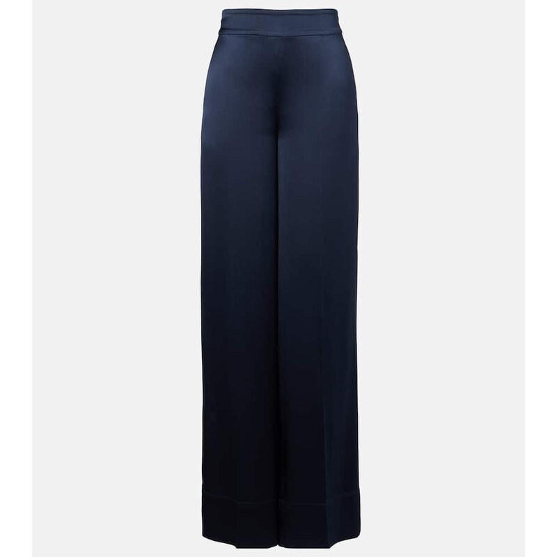 Joseph Dijon silk satin wide-leg pants