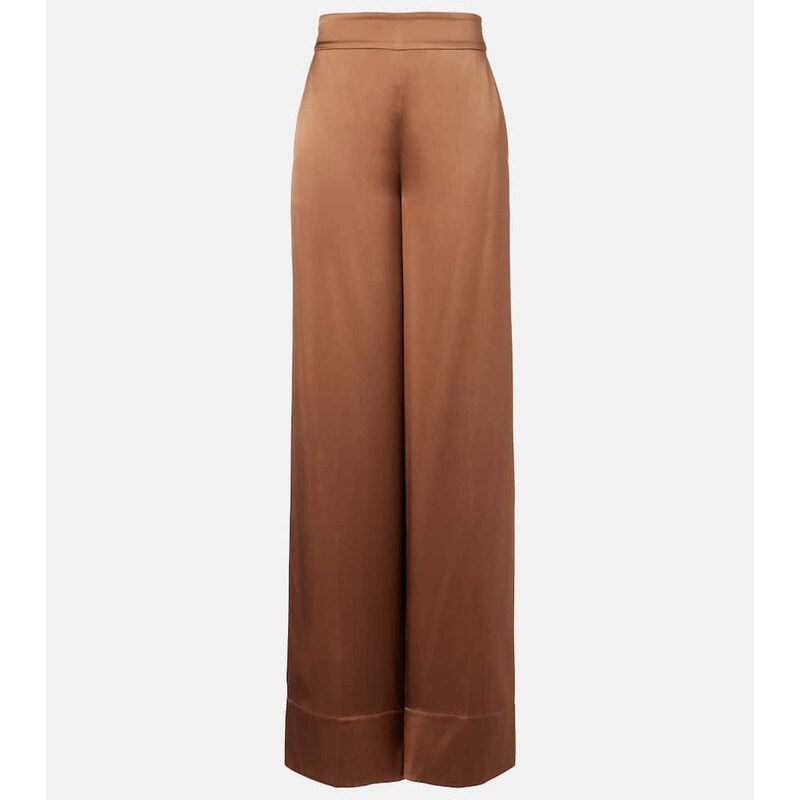 Joseph Dijon silk satin wide-leg pants