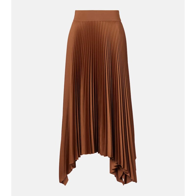 Joseph Ade plissÃ asymmetric crÃªpe midi skirt