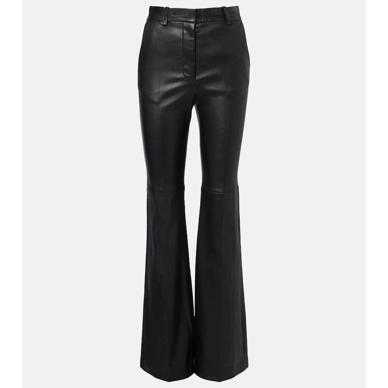 Joseph Tafira mid-rise leather flared pants