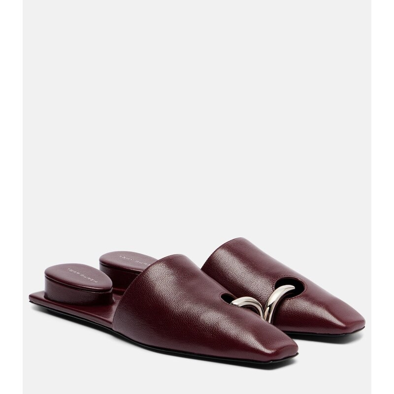 Tory Burch Pierced leather mules