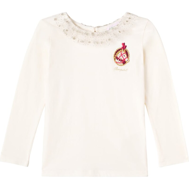 Bonpoint Tidjany embellished patch-appliquÃ cotton T-shirt