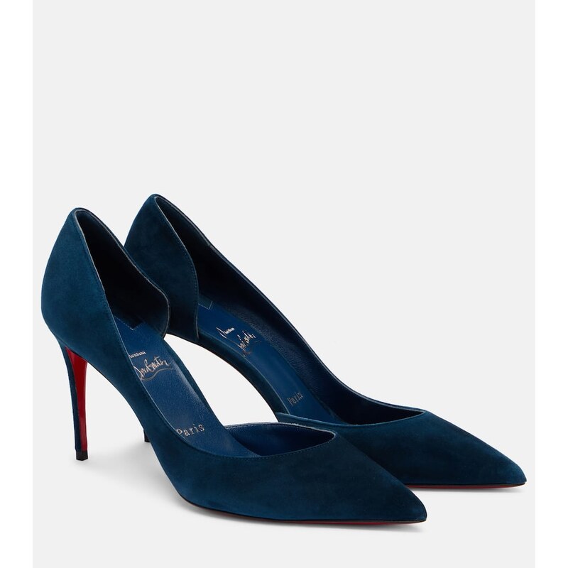 Christian Louboutin Iriza 85 suede dOrsay pumps