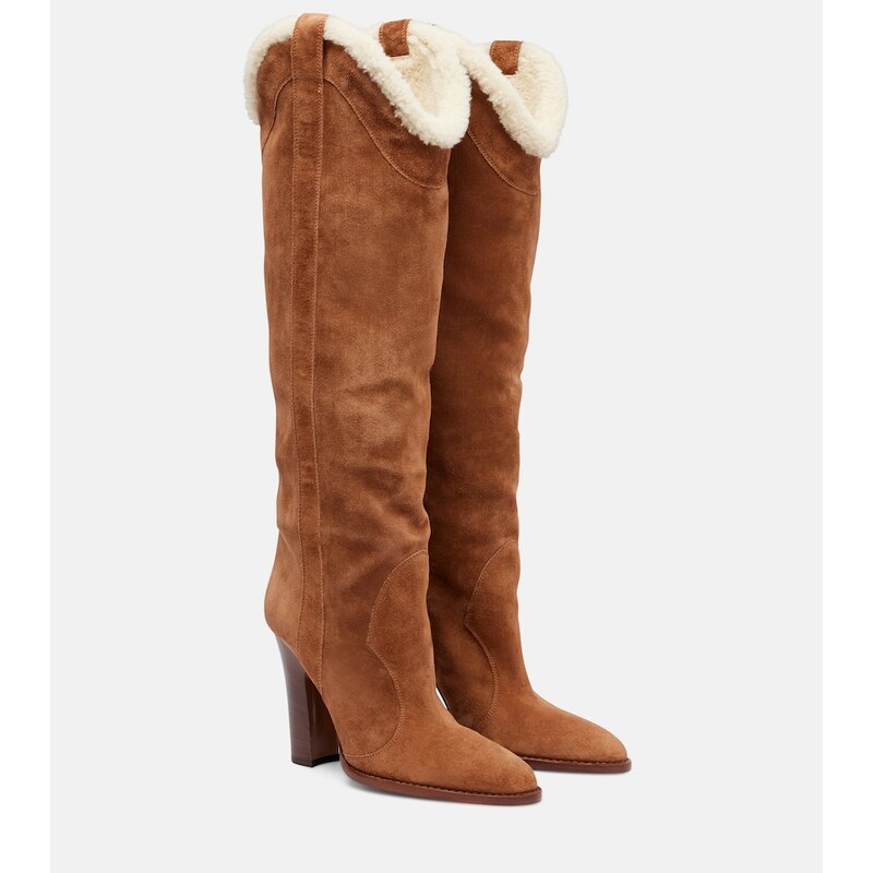 Paris Texas Lavinia 100 suede over-the-knee boots