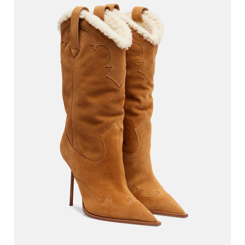 Paris Texas Lidia 105 suede cowboy boots