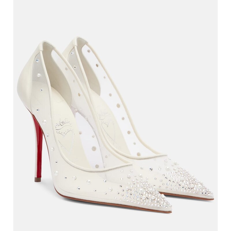 Christian Louboutin Miss Z Degrastrass Perla 100 mesh pumps