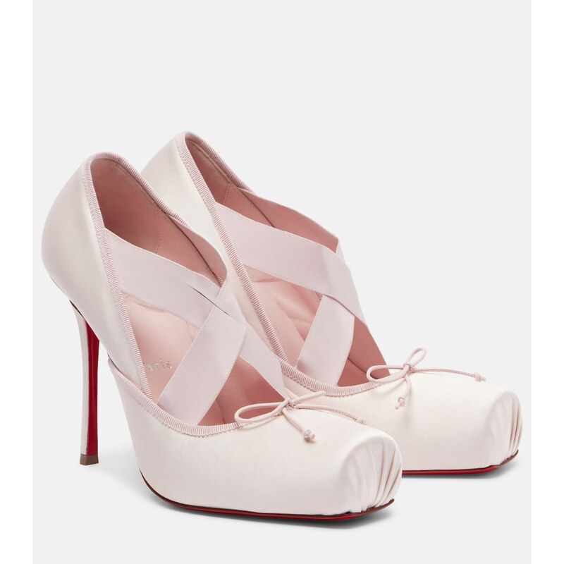 Christian Louboutin Cassiastic 100 crÃªpe satin pumps