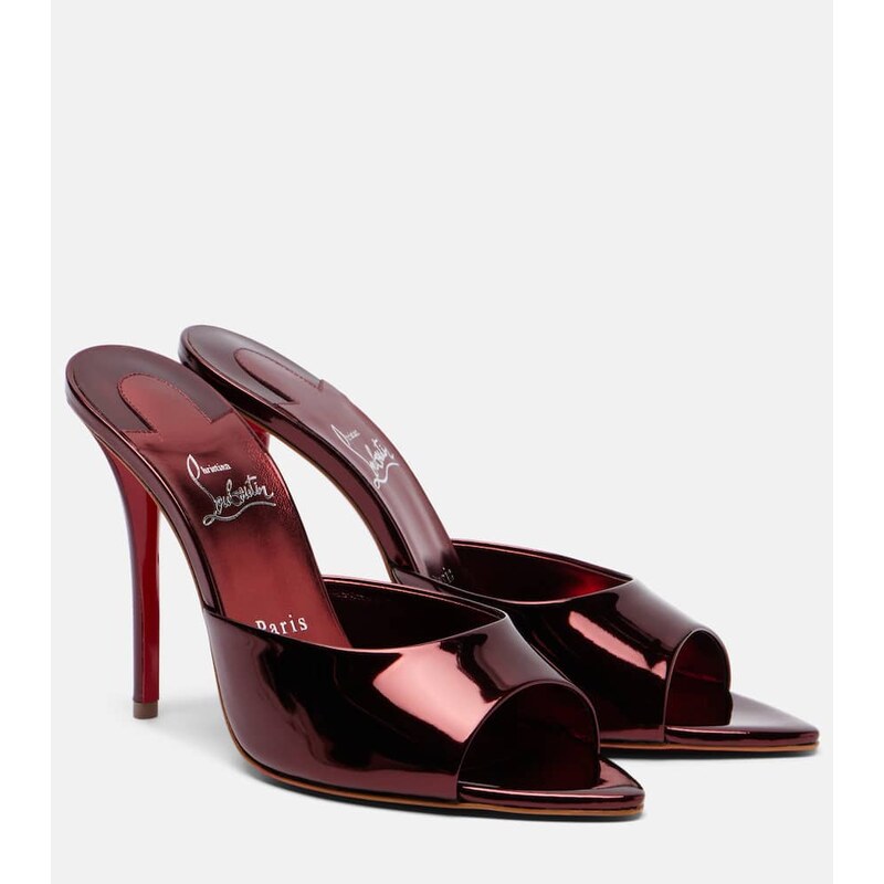 Christian Louboutin Miss Z 100 mirrored leather mules