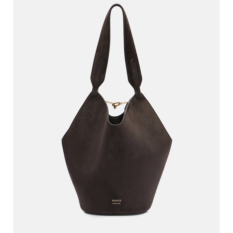 Khaite Lotus Mini suede tote bag