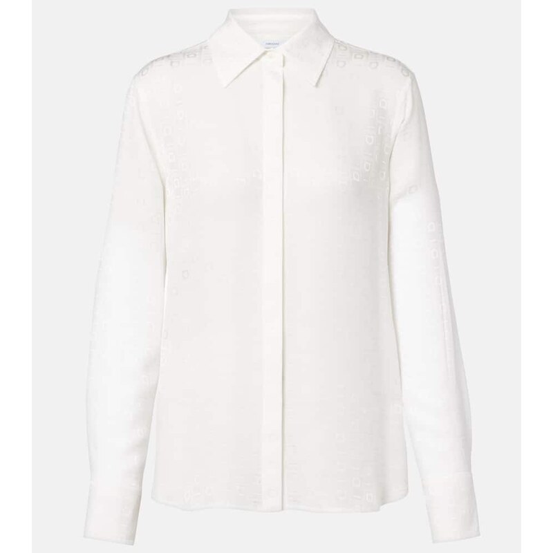Ferragamo Gancini silk crÃªpe shirt
