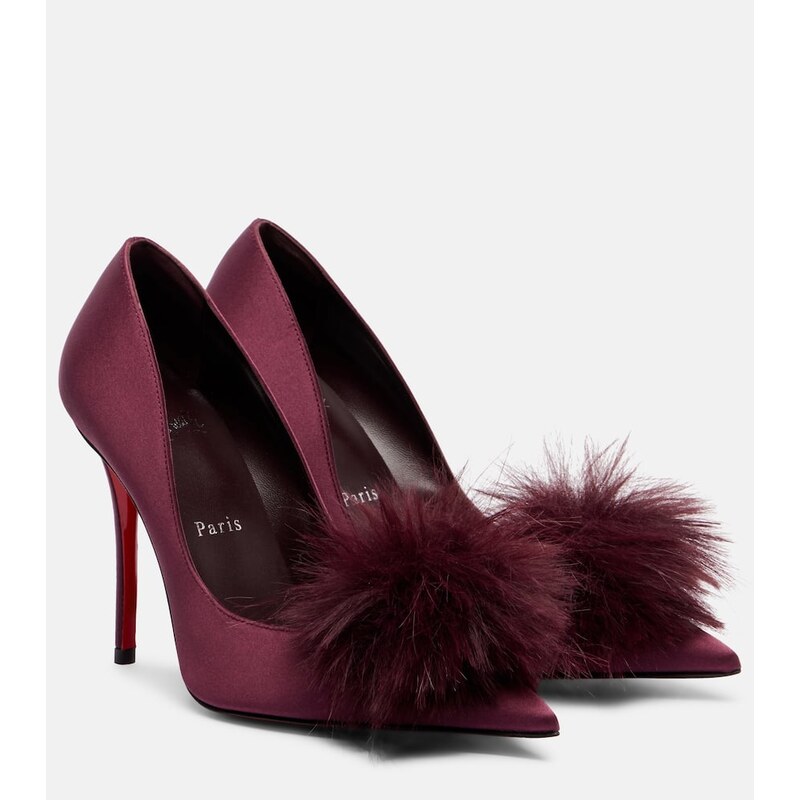 Christian Louboutin Alana 100 embellished crÃªpe satin pumps