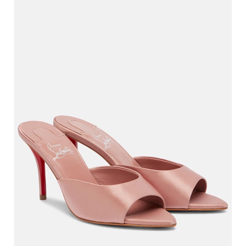 Christian Louboutin Miss Z 80 crÃªpe satin mules