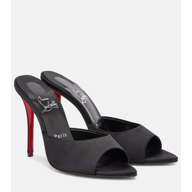 Christian Louboutin Miss Z 100 crÃªpe satin mules