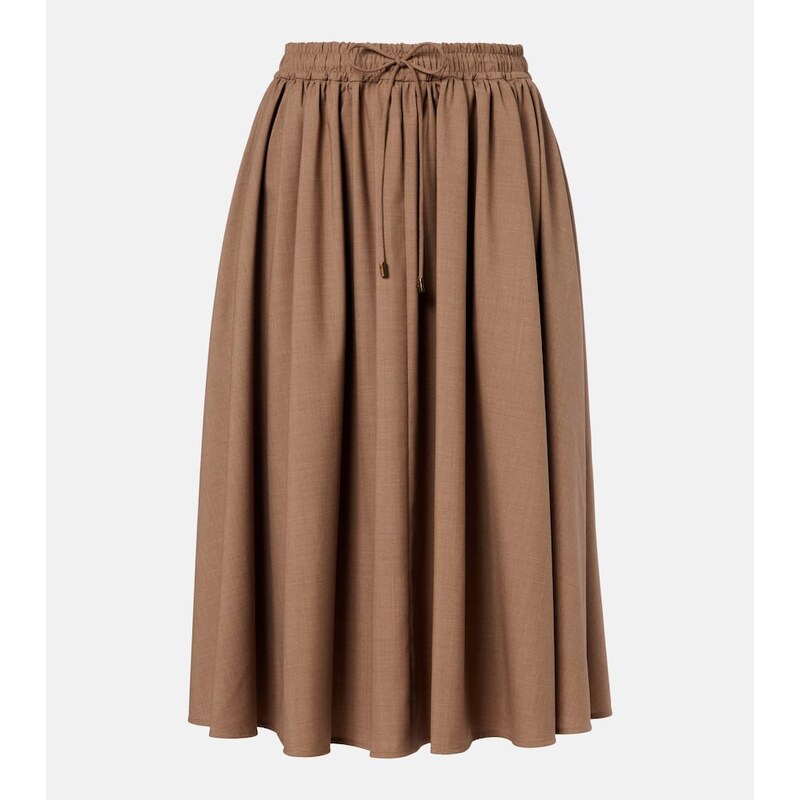 Max Mara Livrea virgin wool midi skirt