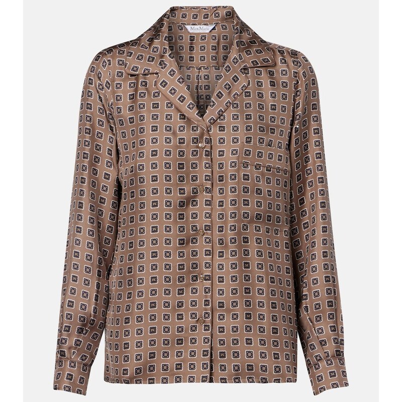 Max Mara Disco printed silk twill shirt