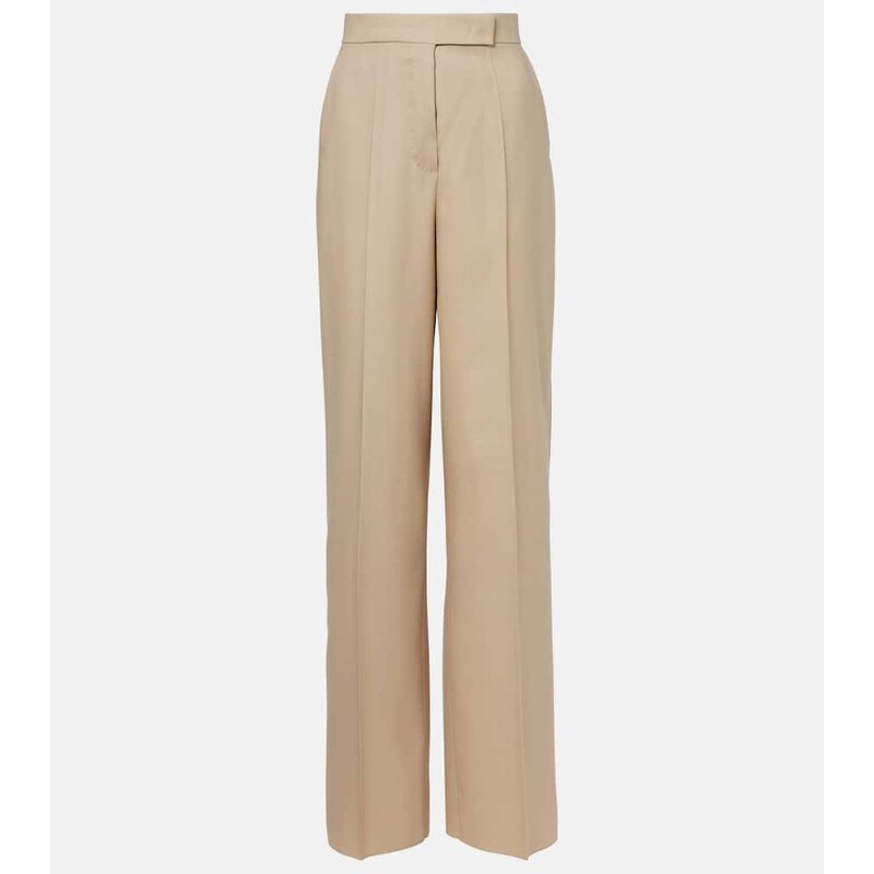 Max Mara Wool, mohair, and silk wide-leg pants