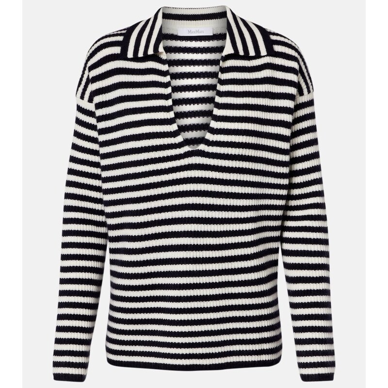 Max Mara Gomma striped cashmere top