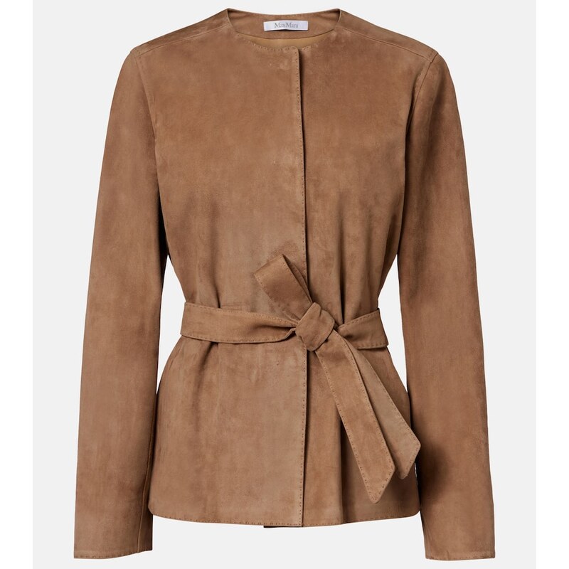 Max Mara Abito belted suede jacket