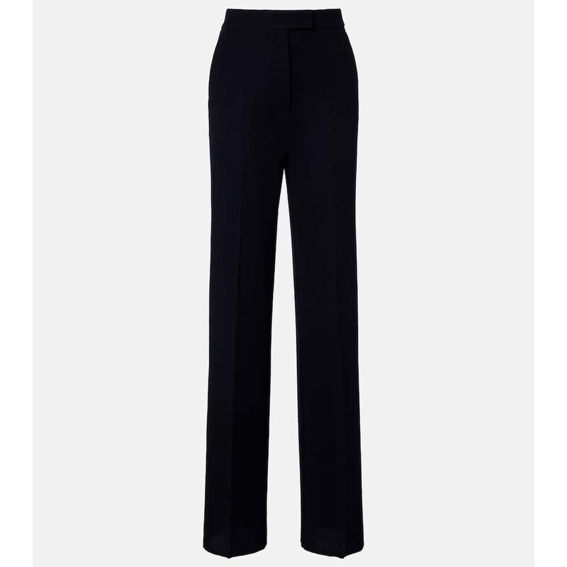 Max Mara Attinia virgin wool piquÃ wide-leg pants