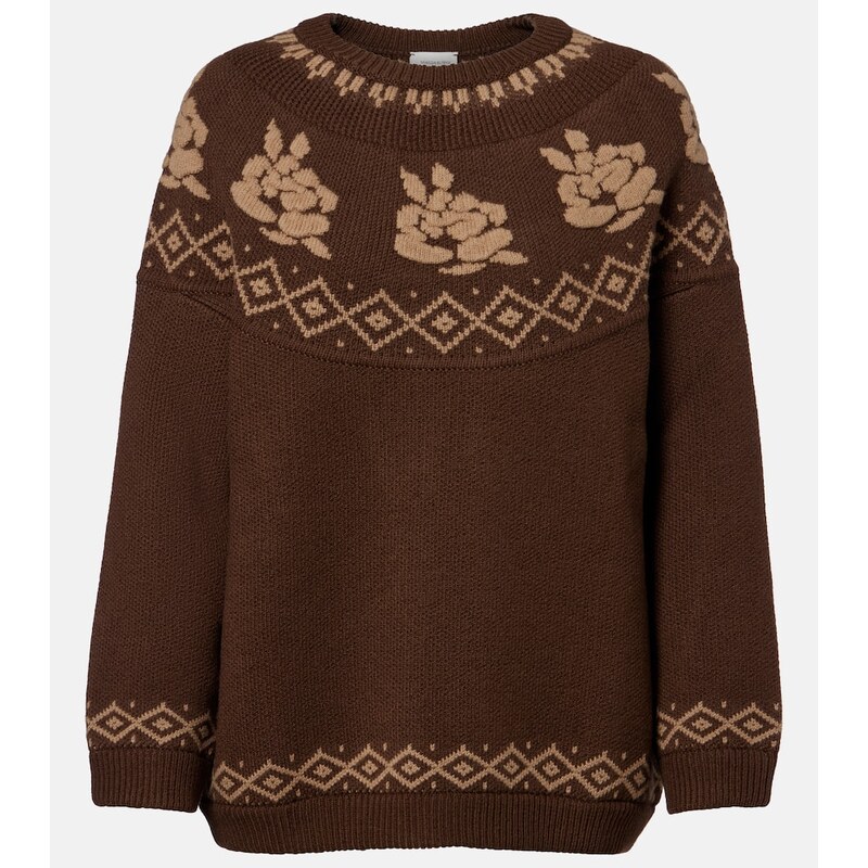Magda Butrym Fair Isle jacquard wool sweater