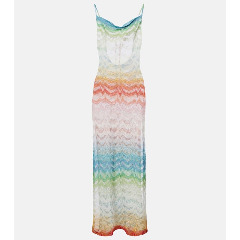 Missoni Open-knit lamÃ maxi dress