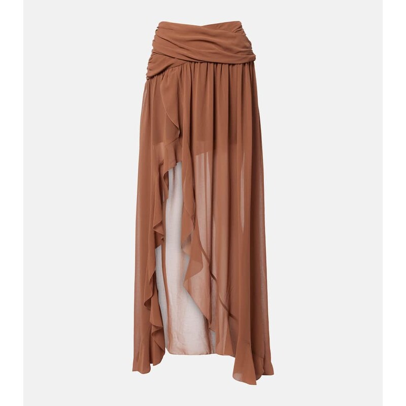 Jacques Wei Draped asymmetric maxi skirt