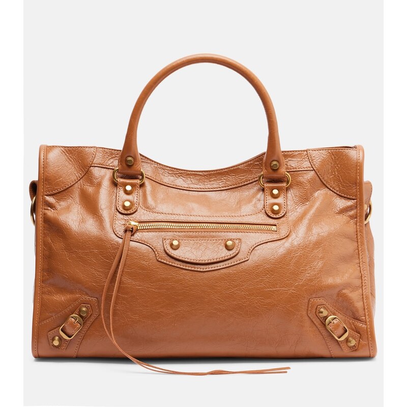 Balenciaga Le City Medium leather top-handle bag