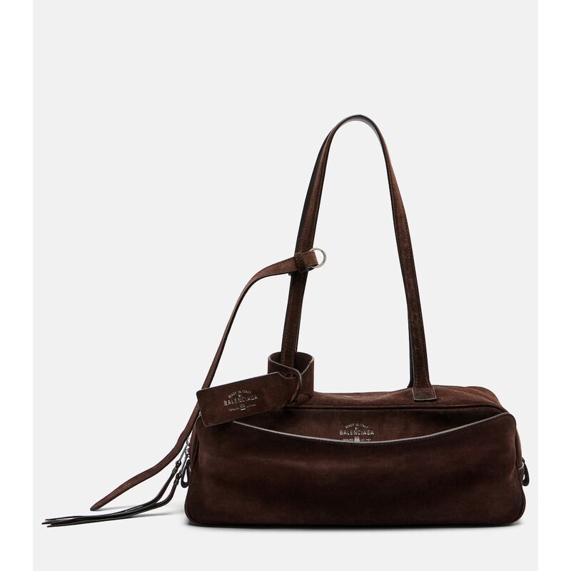 Balenciaga Carrie Small suede shoulder bag