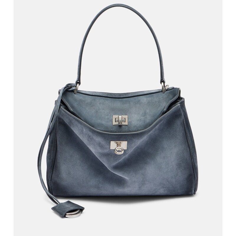 Balenciaga Rodeo Small suede top-handle bag