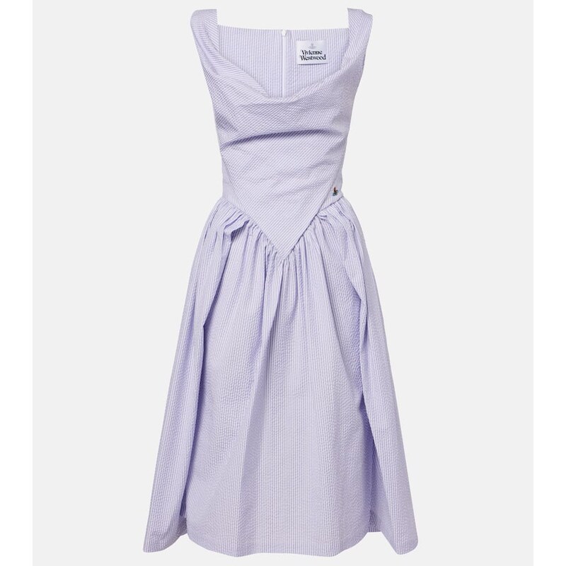 Vivienne Westwood Sunday cotton seersucker midi dress