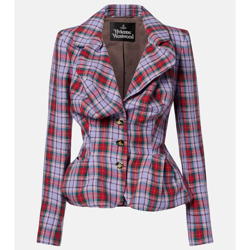 Vivienne Westwood Tartan linen blazer