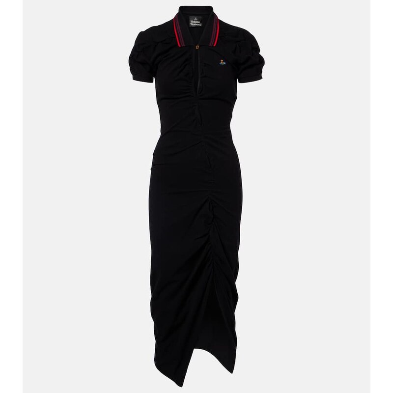 Vivienne Westwood Pulling ruched cotton midi dress