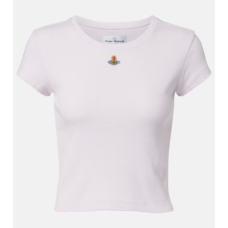 Vivienne Westwood Peru cropped cotton-blend jersey T-shirt