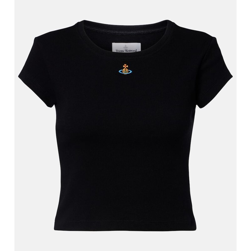 Vivienne Westwood Peru cropped cotton-blend jersey T-shirt