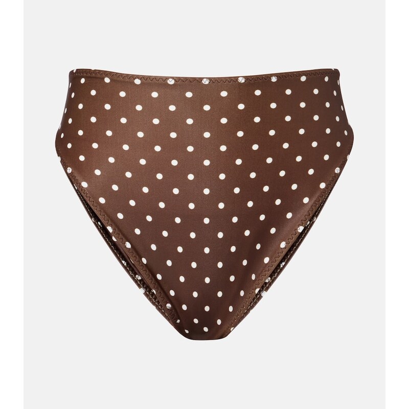 Same Polka-dot high-rise bikini bottoms