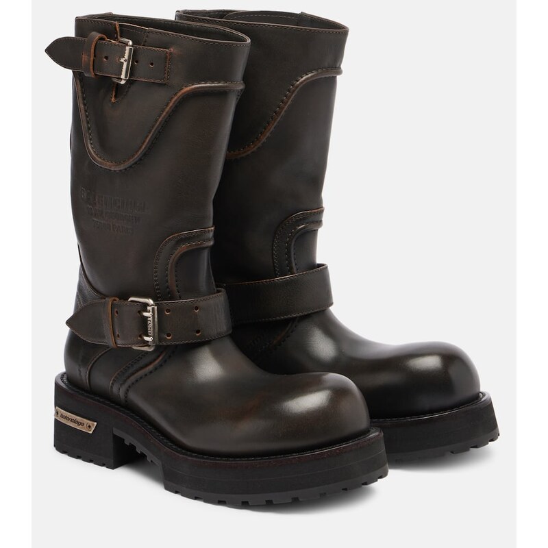 Balenciaga Venom debossed leather boots