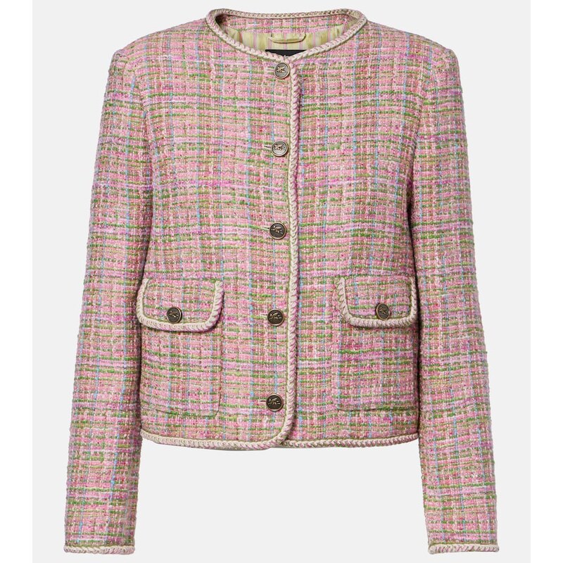 Etro Checked cotton-blend tweed jacket