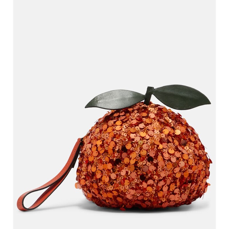 Alemais AlÃmais Orange Mini sequined crossbody bag