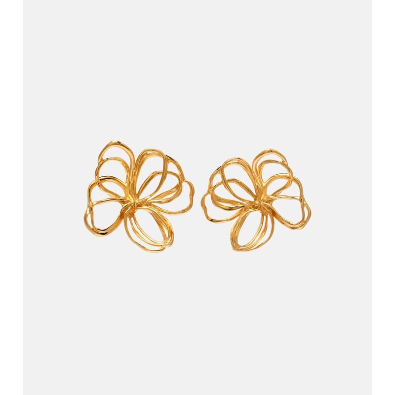 Oscar de la Renta Threaded Flower earrings