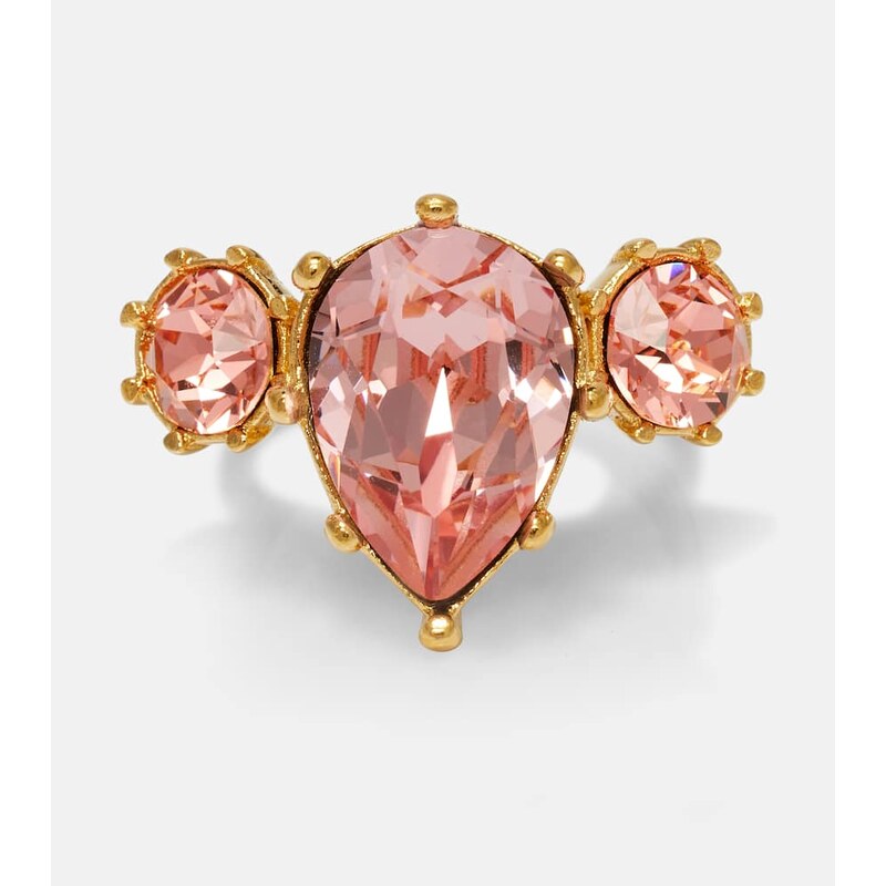 Oscar de la Renta Crystal-embellished ring