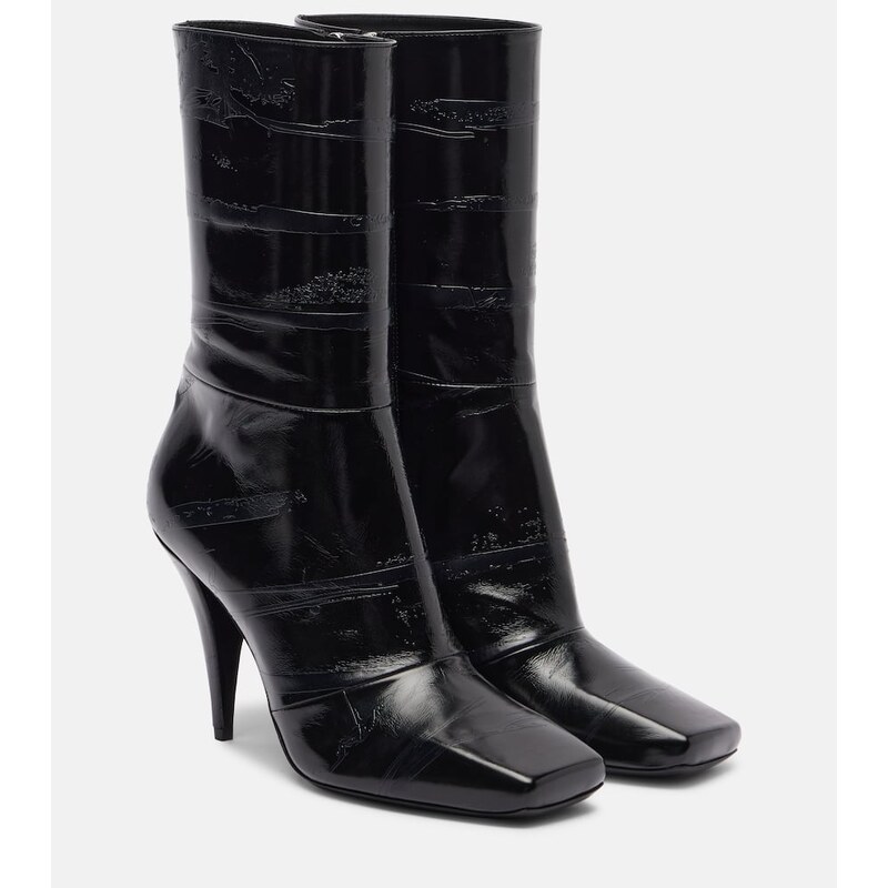 Dámské kozačky Givenchy Sliced Square 95 v černé barvě